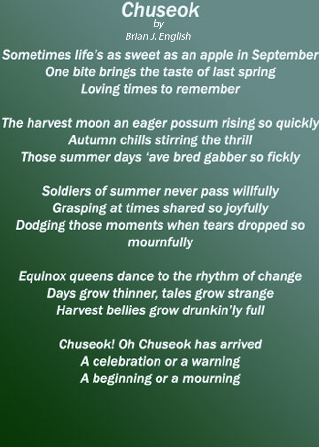 Chuseok - a poem by Brian J. English